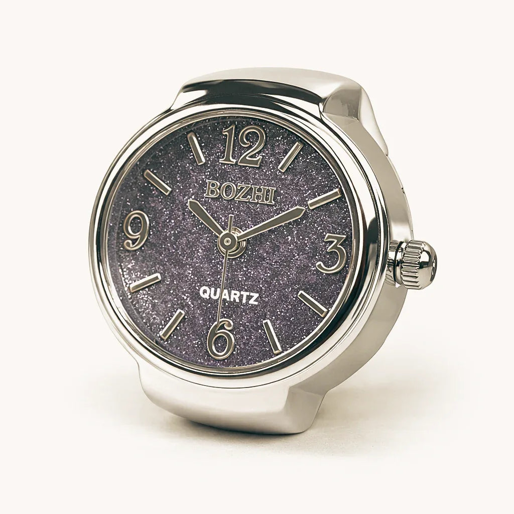BOZHI watch ring i silver, minimalistisk design