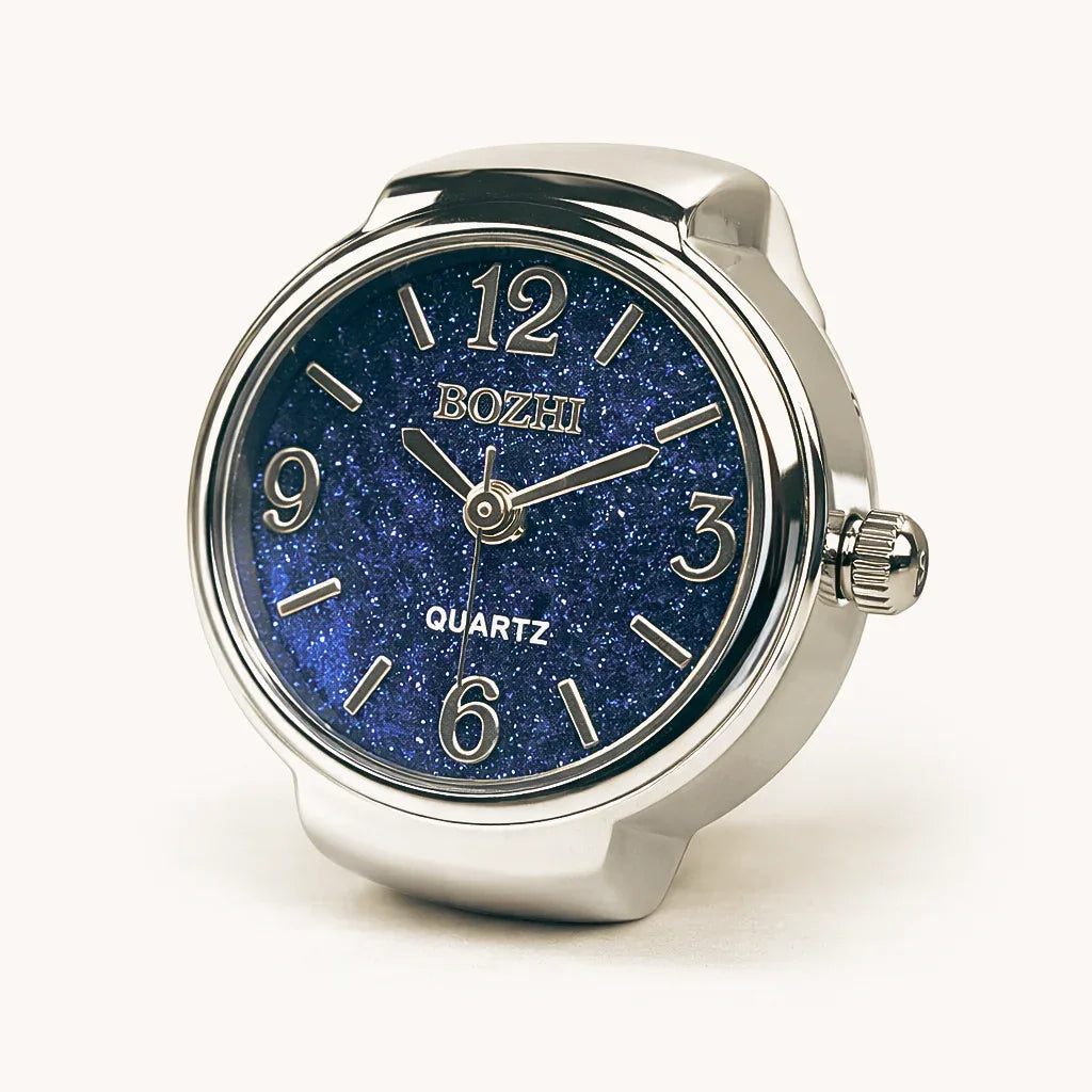 BOZHI watch ring i silver, minimalistisk design