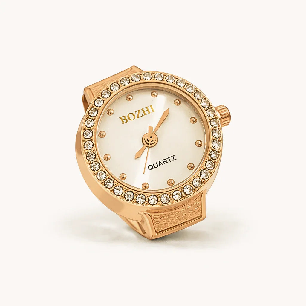 BOZHI watch ring i roséguld, minimalistisk design