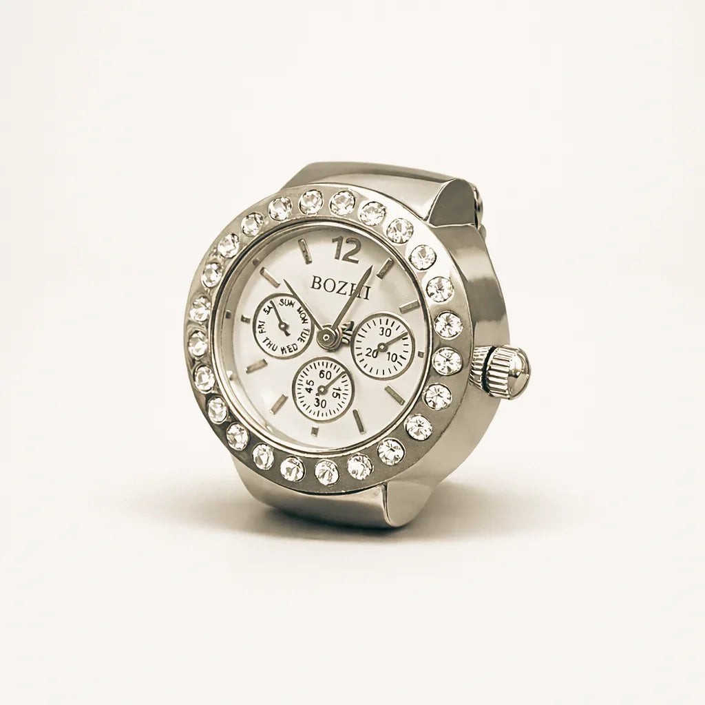 BOZHI watch ring i silver, minimalistisk design