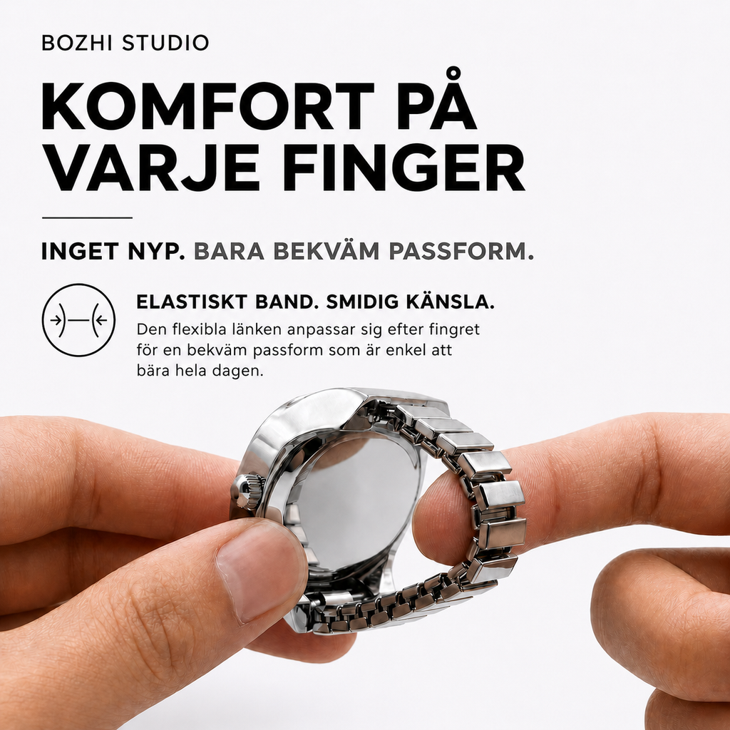 BOZHI Polar – Minimalistisk Watch Ring i Rostfritt Stål