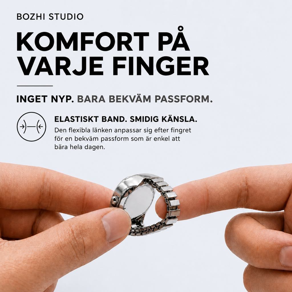 BOZHI Gryning – Minimalistisk Watch Ring i Rostfritt Stål