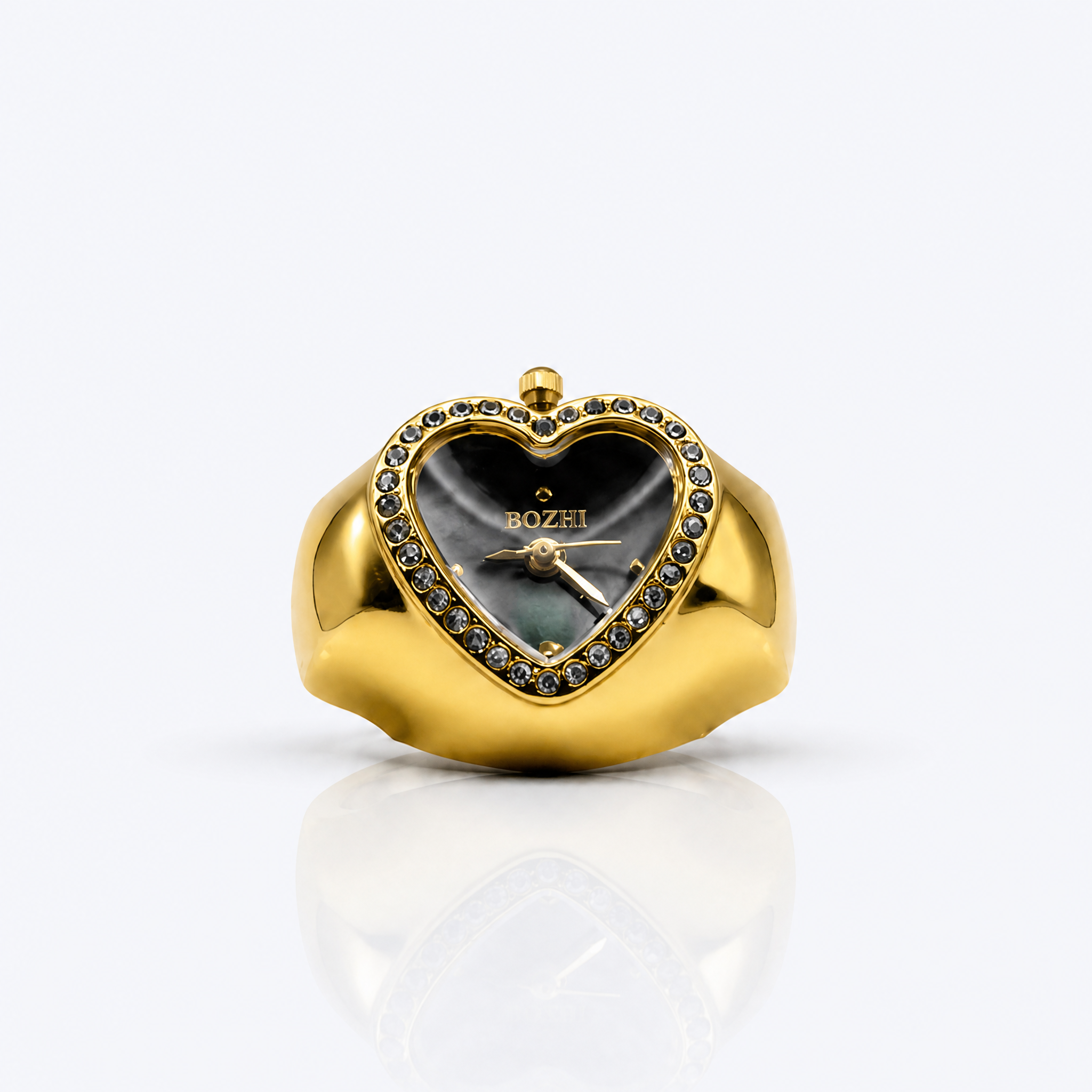 BOZHI Luna – Minimalistisk Watch Ring i Rostfritt Stål