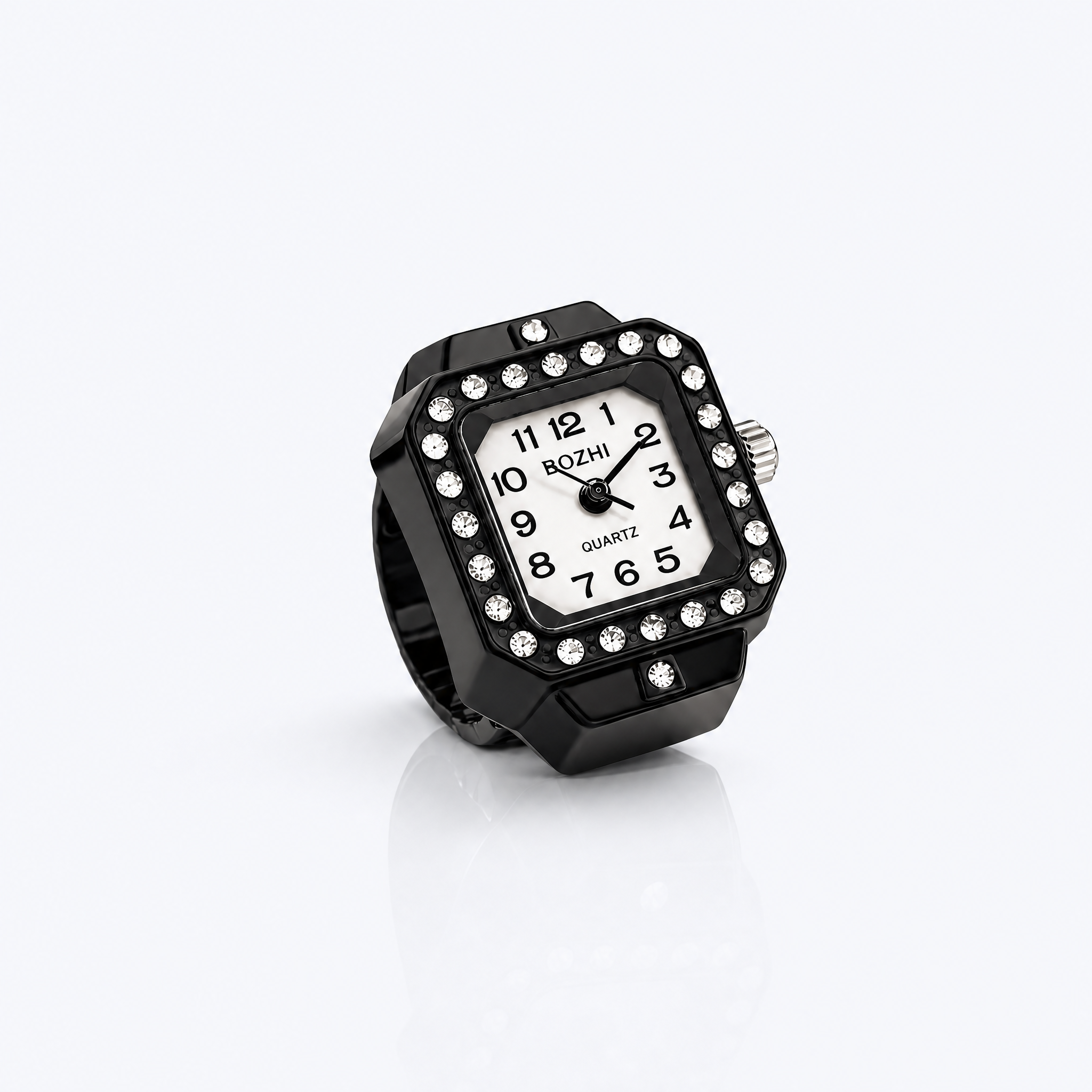 BOZHI Vinter – Minimalistisk Watch Ring i Rostfritt Stål