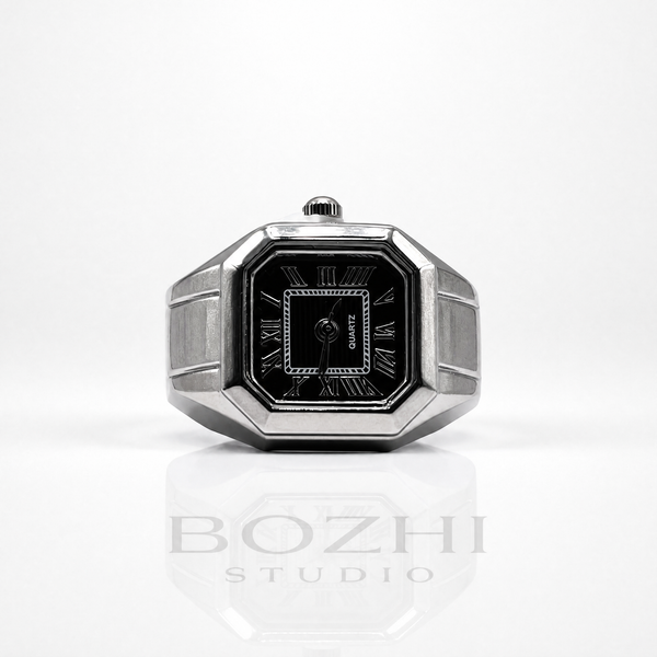 BOZHI Atlas – Minimalistisk Watch Ring i Rostfritt Stål