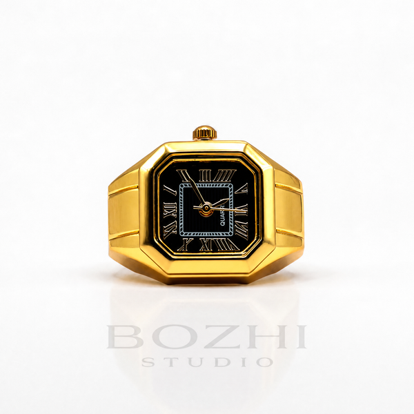 BOZHI Atlas – Minimalistisk Watch Ring i Rostfritt Stål