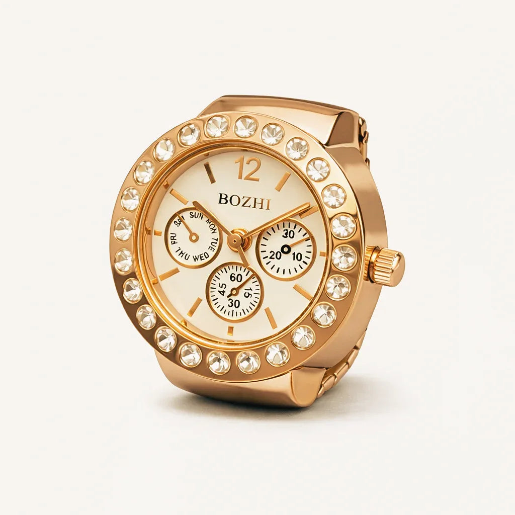 BOZHI watch ring i roséguld, minimalistisk design