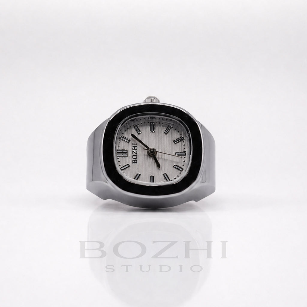 BOZHI Fjord – Minimalistisk Watch Ring i Rostfritt Stål
