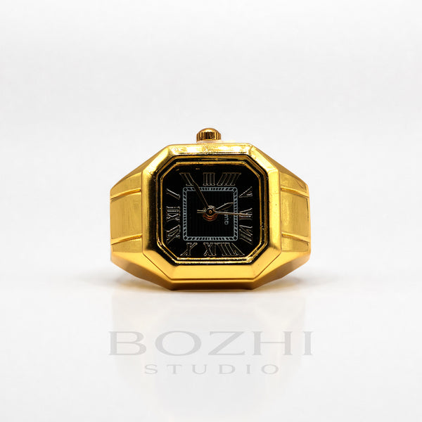 BOZHI Atlas – Minimalistisk Watch Ring i Rostfritt Stål