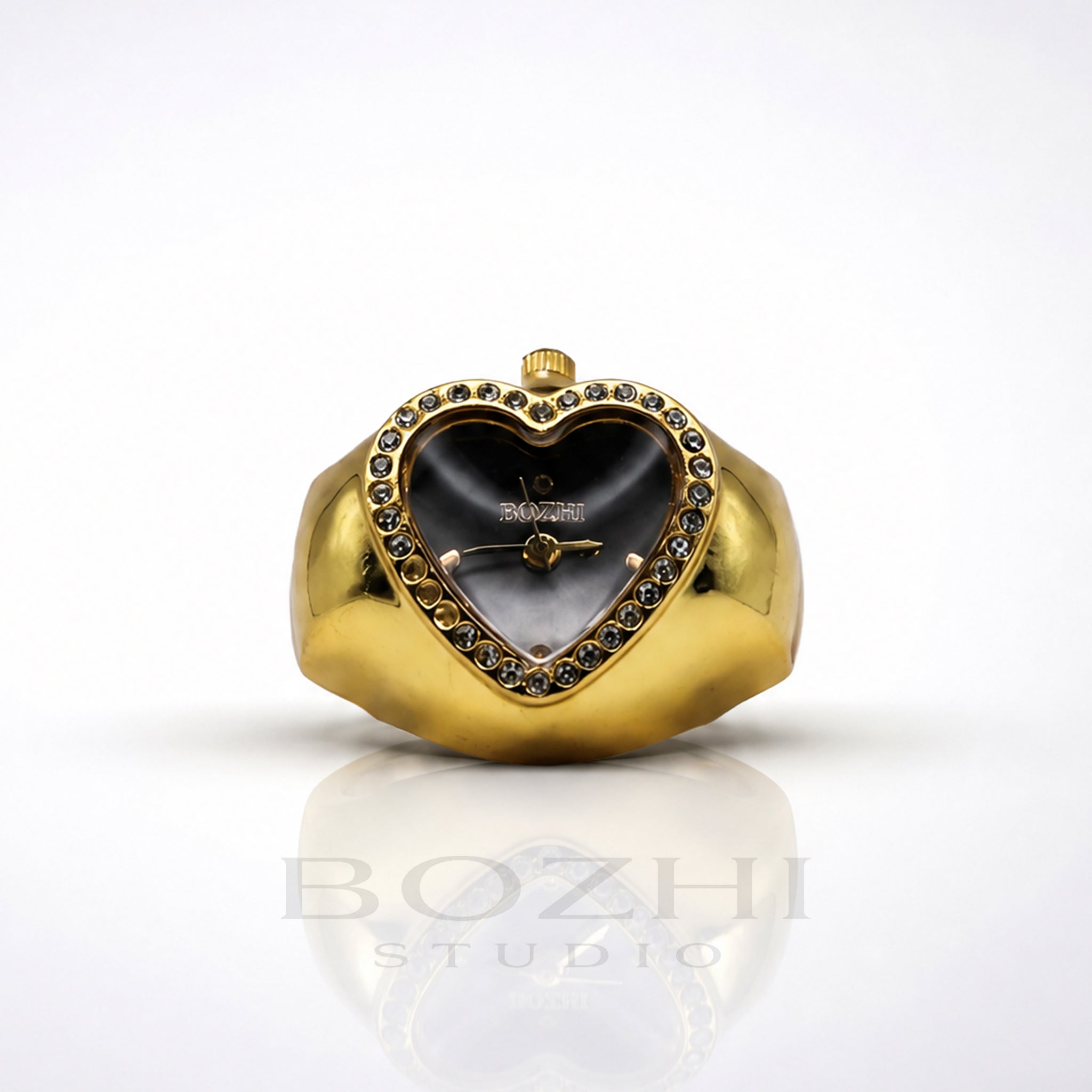 BOZHI Luna – Minimalistisk Watch Ring i Rostfritt Stål