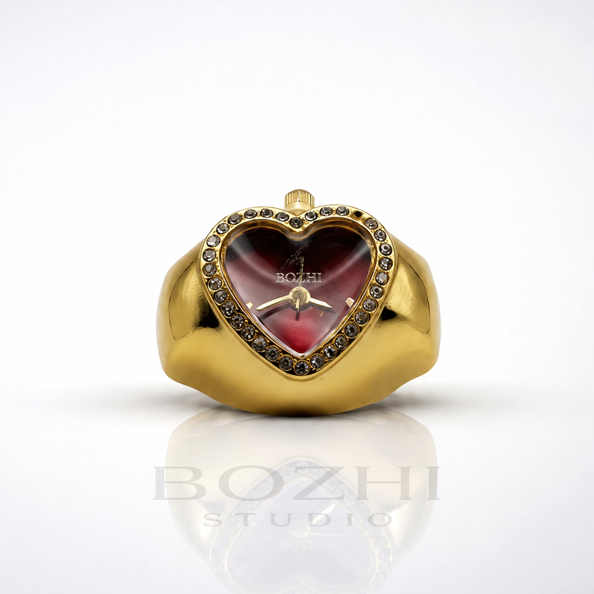 BOZHI Luna – Minimalistisk Watch Ring i Rostfritt Stål