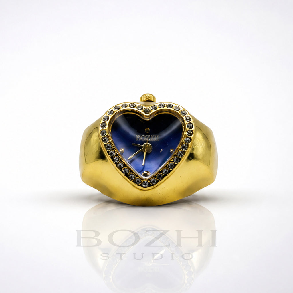BOZHI Luna – Minimalistisk Watch Ring i Rostfritt Stål